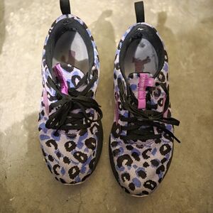 Brooks Purple and Black Leopard Print Sneakers